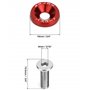 QWORK® 20 Paires M6 Rondelle Anodisé et Vis M6*20mm en Acier Inoxydable pour Pare-Chocs Garde-Boue de Voiture – Rouge