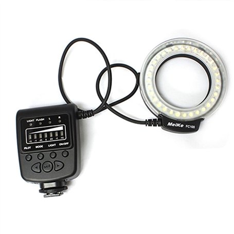 Meike Flash LED pour Lampe Macro FC-100 pour caméscope avec Appareil Photo Reflex Canon Nikon Pentax Olympus