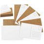 Mocraft Lot de 120 cartes postales vierges en papier kraft et blanches - Format A6 - Cartes postales à personnaliser soi-même -