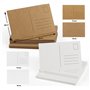 Mocraft Lot de 120 cartes postales vierges en papier kraft et blanches - Format A6 - Cartes postales à personnaliser soi-même -