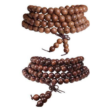 2 Pièces Bracelet De Perles En Bois