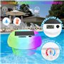 Carastek Lumiere Solaires Piscine avec Thermomètre Lampe Piscine RGB LED Lampe Piscine Solaire avec Télécommande Étanches IP68 L