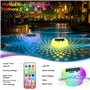 Carastek Lumiere Solaires Piscine avec Thermomètre Lampe Piscine RGB LED Lampe Piscine Solaire avec Télécommande Étanches IP68 L