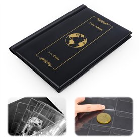 VFANDV Album de Collection de Pièces de Monnaie, 340 Poches Classeur Monnaie 4,5x4,5 cm/3,5x3,5 cm, Rangements pour Pièces de Mo VFANDV Album de Collection de Pièces de Monnaie