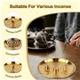 VFANDV 2 Pièces Porte Encens, 3 en 1 & 4 en 1 Bruleur Encens en Laiton Porte Encens Porte d'encens Bâton avec Récupérateur de Ce
