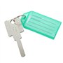 GOYADA Lot de 80 Porte Clef Etiquette Solide, Porte Clef Plastique Couleur, Porte Clés Etiquette en Plastique avec Anneau Fendu 
