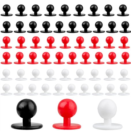 Roosea 60 Pcs Boutons Ronds pour Veste de Chef Haute Qualité Boutons de Manteau de Chef Boutons de Chef Boutons de Boule de Chef