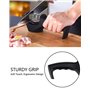 JANREAY Aiguiseur manuel de couteau et lame, 3 niveaux pour polir, affûter et réparer les couteaux de cuisine, accessoires