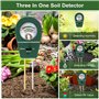 DELAESI Ph Metre Testeur Humidité Plante 3 en 1Testeur Ph Sol Testeur de Ph Testeur D'humidité pour Mesurer l'humidité la Fertil