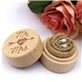 Nsiwem Boite alliance mariage 2 Pièces Mr&Mrs Boîte à Bagues en bois Boîte de Bague Anneau Boîte à Alliance rondin en Bois Organ
