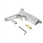 Sableuse avec réservoir et pistolets, pistolet à sable à air comprimé, kit pistolet de sablage pneumatique portable, tuyau de 15