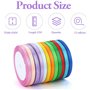 Lot de 12 rubans décoratifs en satin de polyester double face pour mariage, emballage cadeau, loisirs créatifs (multicolore)