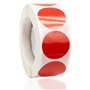 Lot de 500 autocollants ronds colorés à pois - 25 mm - Rouge - Cercles autocollants - Étiquettes à points adhésifs - Étiquettes
