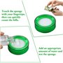 Lot de 2 humidificateurs de doigts colorés - Éponge ronde pour le comptage des espèces