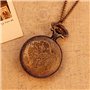 FENKOO Montre de Poche Rome Antique Motif Boussole Quartz Montre à Gousset Vintage Antique Montre Gousset chaîne de 78 cm