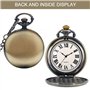 Montre de Poche à Quartz avec chaîne pour Hommes