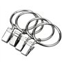 TDDL 50 Pièces Anneaux pour Rideaux, 32mm Anneau Rideau avec Pinces Acier Inoxydable Métal Anneaux Clip Rideau pour Rideaux Déco