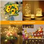 Wodasi Guirlande Lumineuse à Piles 20 Pièces, Mini LED 1M 10 LEDs Fil de Cuivre, Décoration Blanc Chaud