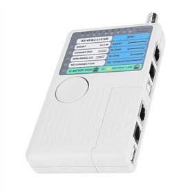 Testeur de câble réseau 4-en-1 Portable LAN Testeur de câble réseau à distance RJ11 RJ45 USB BNC pour câbles UTP STP+testeur rj4