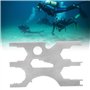 Outil Multi de plongée Kits Carte crédit régulateur d'outil sous Marine d'acier Inoxydable réparant l'équipement-Coupeur De Cord