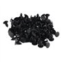 Hlyjoon 100pcs clips de rivet en nylon noir, rivets attache de porte/garde-boue/pare-chocs de voiture vis de trou de 7,5 mm pous