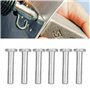 100pcs M4 Rivet Solide à Tête Plate en Alliage d'Aluminium Rivets Pleins Rivets Tête Plate Kit d'Assortiment de Fi