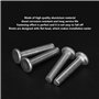 Rivets Pleins,100pcs M4 Rivet Solide à Tête Plate en Alliage d'Aluminium Rivets Pleins Rivets Tête Plate Kit d'Assortiment de Fi