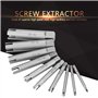 KSTE Extracteur de Taraud， Set Taraud, Tête en Acier brisé Robinets Remover Stripped taraud Set extracteur (C)