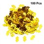 TOYANDONA 100pièces Confettis Forme De Doré Confettis Pailletés pour Décorations De Fête Anniversaires Et Noël Accessoires De Ta