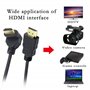 PNGKNYOCN Câble spirale à angle droit HDMI 270 degrés coude mâle HDMI vers mâle HDMI câble spirale à ressort, support 3D 1080P, 