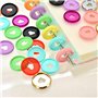 Bessy shop 90 Pièces Disques en Plastique Disques à Anneaux de Reliure Multicolores Disques d'Extension pour Ajouter des Pages S
