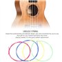Ukulele Strings Colored, Ukulele Cordes Nylon Ukulele Coloré pour le remplacement des cordes Ukulele