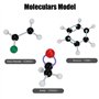 Hztyyier 267Pcs Modele Moleculaire, Kit Molécules Chimie Organique et Inorganique Ensemble Kit de Structure Atome Lien Modèle Dé