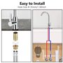 Robinet Cuisine Mitigeur Cuisine robinetterie Evier Argenté Col de Cygne Mitigeur Monocommande Acier Inoxydable Froid Chaud Disp