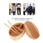 TOPINCN Box Lunch Containers Élégant Boîte À Japonaise Traditionnelle avec des Baguettes en Bois-Sushi
