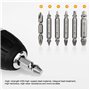 Lot de 6 extracteur de vis pour enlever les vis endommagées et usées dans une boîte en plastique pratique - Fabriqué en HSS