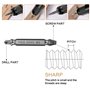 Lot de 6 extracteur de vis pour enlever les vis endommagées et usées dans une boîte en plastique pratique - Fabriqué en HSS