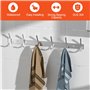 Newaner porte manteau mural salle de bain en Acier Inoxydable SUS304 Moderne, patere murale Aspect Brossé Double Crochets avec 6