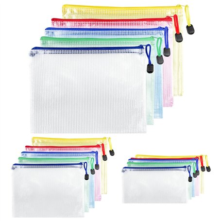 Brevanza 15 Pièces Pochette Document Zippée A4+A5+A6