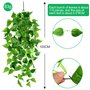 Newaner 2pièce Plantes Suspendues Artificielles, Simulation de Plantes Suspendue 100cm Plante Artificielle Exterieur Lierre pour