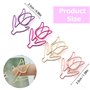 SamHeng 20 Pièces Tulipe Trombones, 35mm Métal Trombones de Bureau Forme de Fleur Marque-page Clips Mémo Pinces à Papier pour Éc