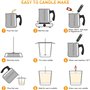 NOPWOK Kit de fabrication de bougies avec plaque de cuisson électronique, kit de fabrication de bougies pour adultes, kit de fab