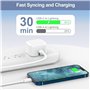 Câble iPhone USB C 2M Long Cable Lightning Chargeur Charge Rapide Cordon Fil
