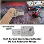 DC 12V Moteur Électrique de Réduction Réversible à Couple Élevé Boîte de Vitesses Motoréducteur à Engrenage à Vis sans Fin 5RPM/