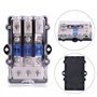 Keenso Porte-fusible Kit de Bloc de Fusible Boîte à Fusible de DC 12-24V pour Bateau Voiture avec 3