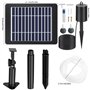 Weinsamkeit Pompe Solaire pour Bassin, 4W Pompe Bassin Solaire avec Batterie 2200mAh, 3 Mode, Pompe a Air Bassin avec Tube à Oxy