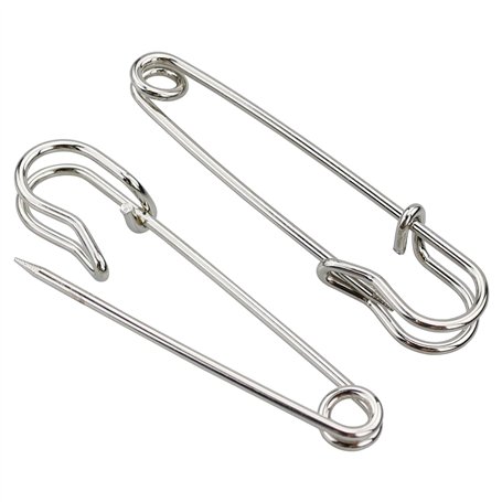 DNDGDLUA Lot de 12 épingles à nourrice pour kilt - En acier inoxydable - 63 mm - Robustes - Pour couvertures