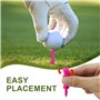 Lot de 100 Tee de Golf en Plastique, Rose Tee Golf Plastique 57mm