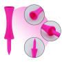 Lot de 100 Tee de Golf en Plastique, Rose Tee Golf Plastique 57mm