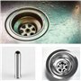 M12 x 70 mm Évier de cuisine, vis creuse en laiton pour bonde à tamis et panier d'évier, vis pour bouchon d'évier, bouchon de ta